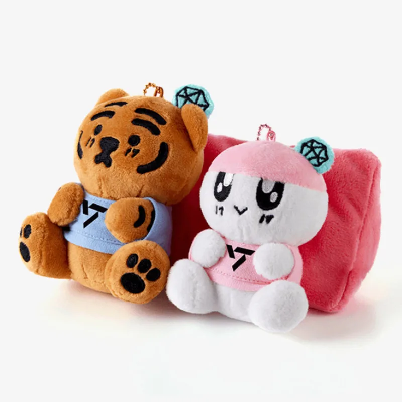 

Kpops Plush Toy SEVENTEENS Stuffed Animal Plushie Keychain Tiger Rabbit Doll KeyRing Kawaii Pendant Room Decor For Fan Kids Gift