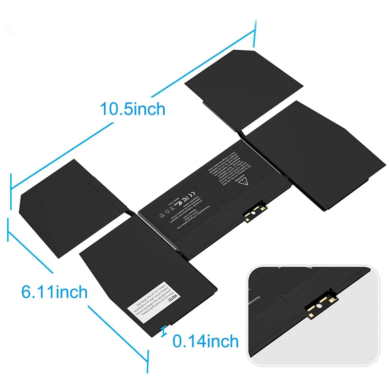 Imagem -02 - Jgtm-bateria do Portátil para Macbook 7.6v A1534 A1527 A1705 12 em Retina Emc 2746 2991 3099 Mnyg2 Início de 2023 Início de 2023 Meados de 2023