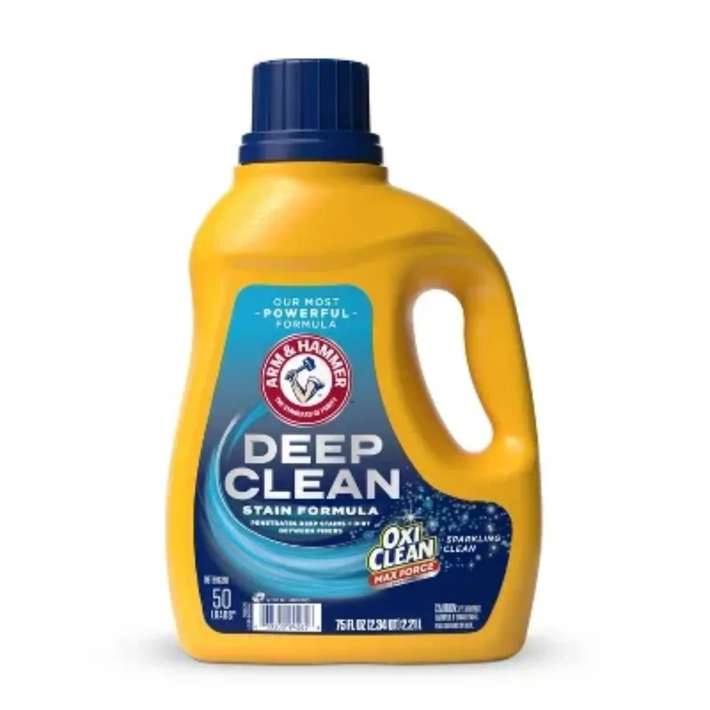 Arm & Hammer Plus OxiClean Max Force Deep Clean Stain Sparkling Clean Liquid Detergent 50 Loads - 75oz