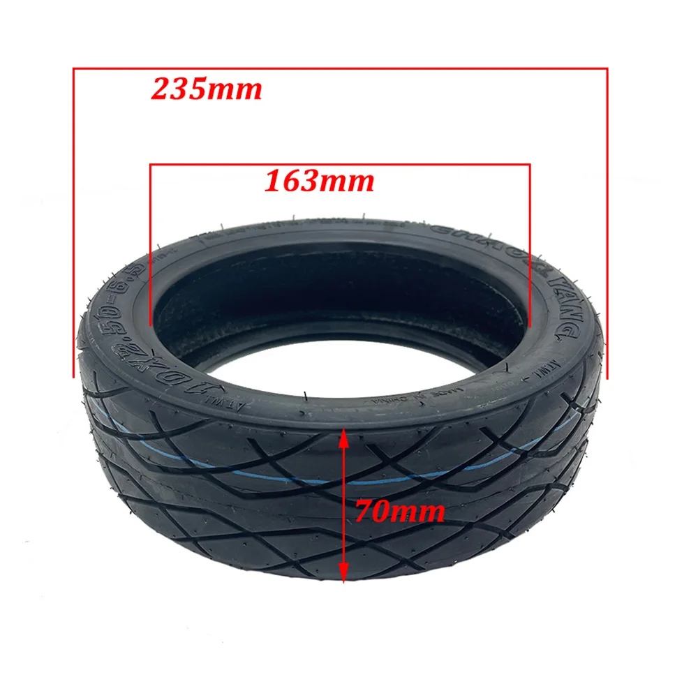 10x2.50-6.5 Tubeless Tire with Valve for 10 Inch Electric Scooter Front and Rear Wheels High-quality Vacuum Tyre