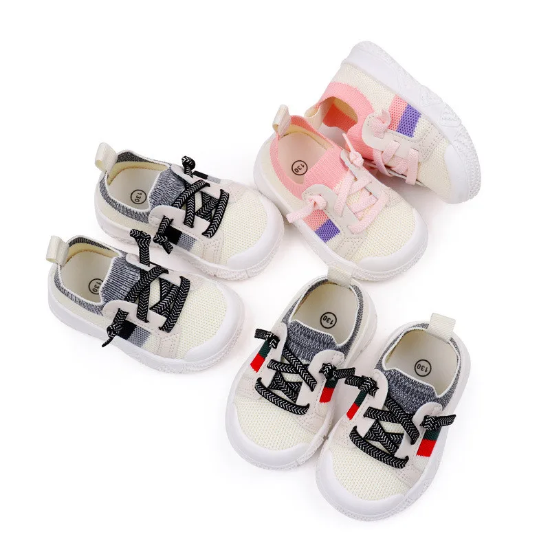 Kids Boys Girls Shoes Sneakers New Baby Soft Rubber Sole Casual First Walkers Infant Breathable Sport Shoes