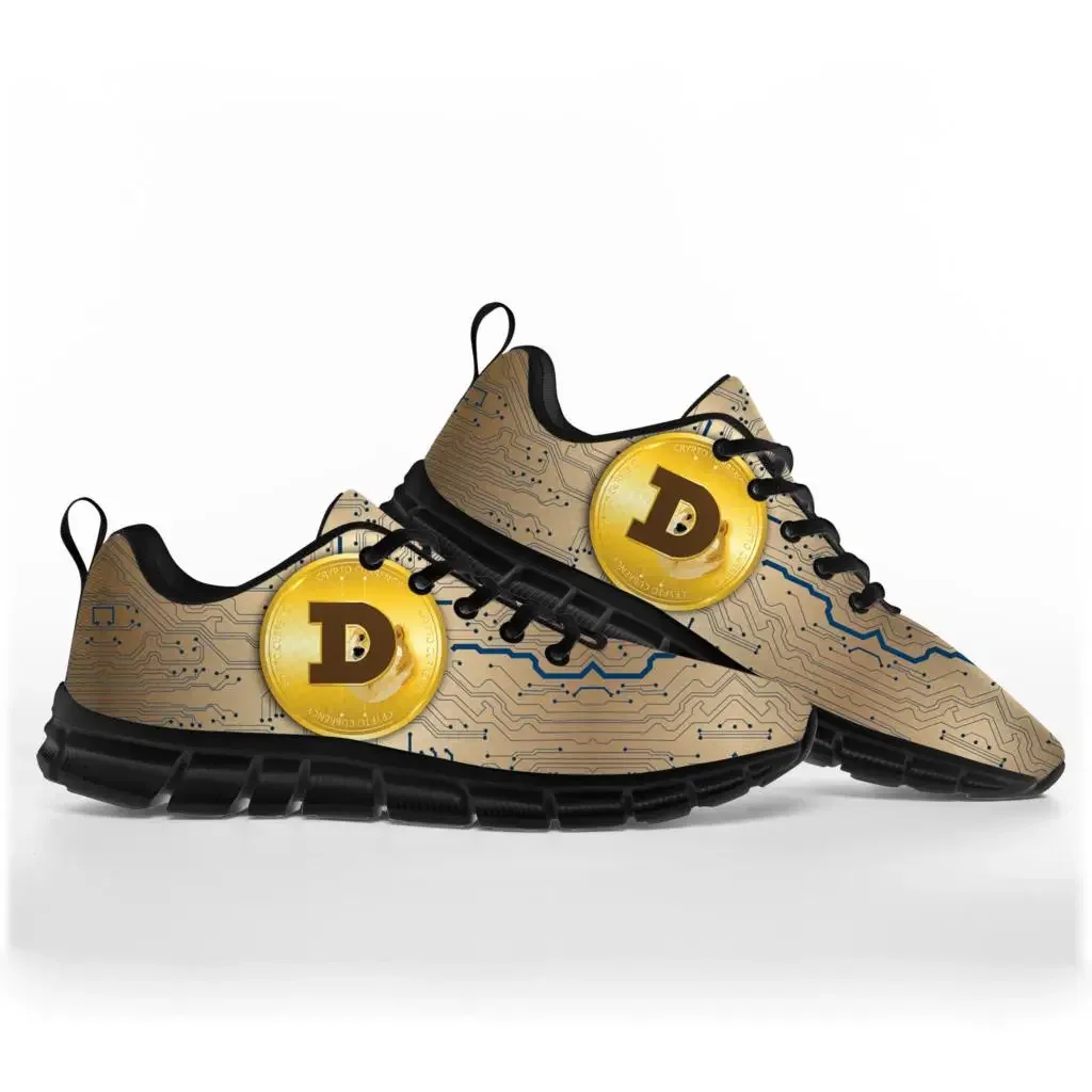 Dogecoin Crypto Currency Dog Coin Miner Sports Shoes Mens Womens Teenager Kids Children Sneakers Custom High Quality Couple Shoe