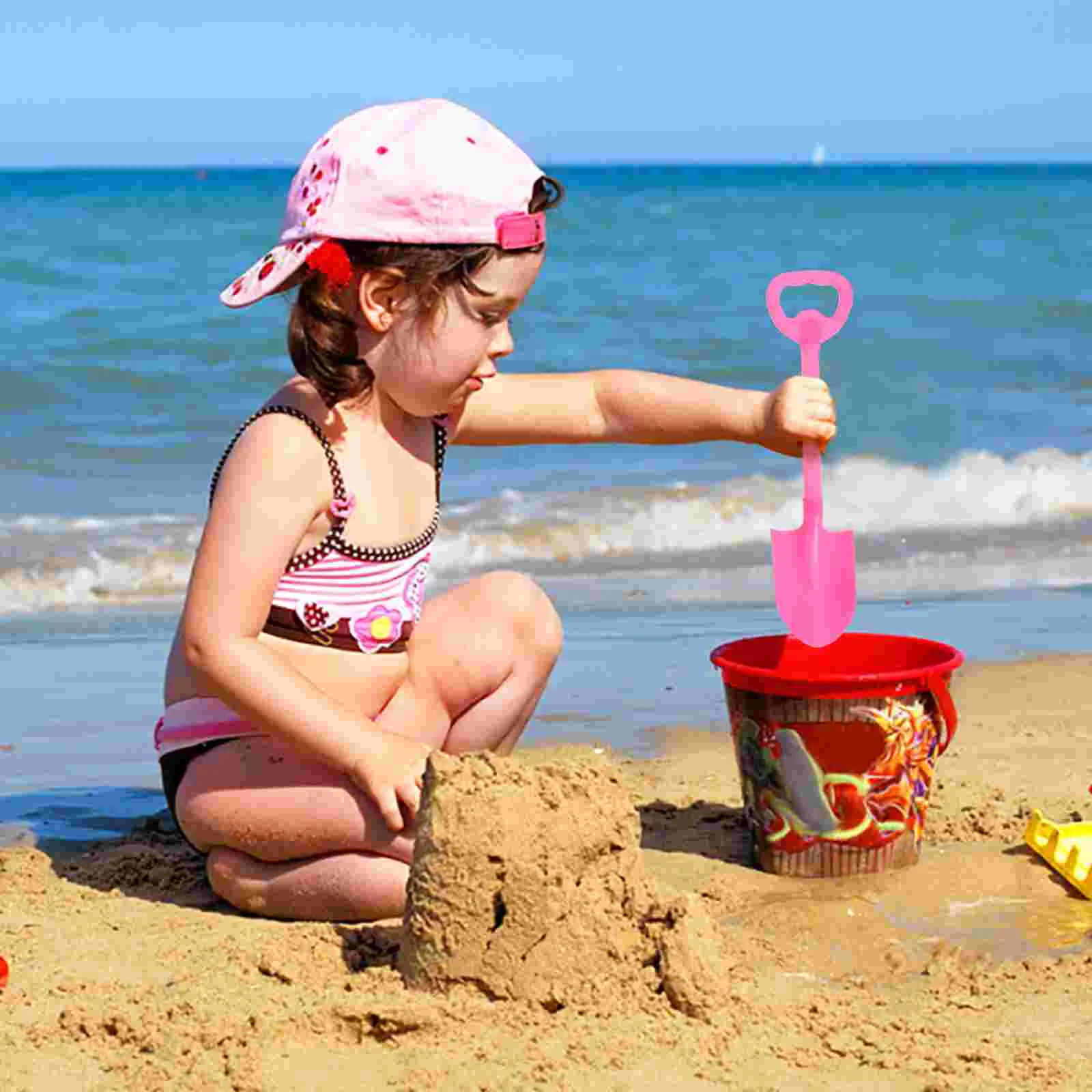 4 buah mainan anak-anak pantai pasir mainan salju lucu untuk sekop kotak pasir