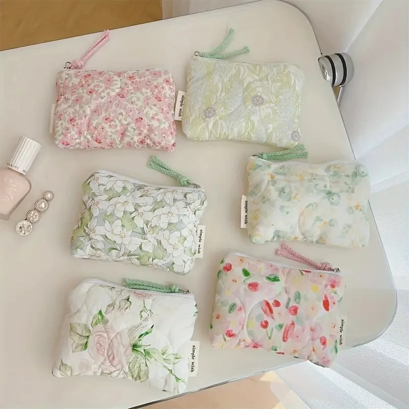 mini Fabric Bag for Headphones, Lipsticks, Sanitary Pads, Storage Pouch, Card Holder, And a Thick Small Makeup Bag.