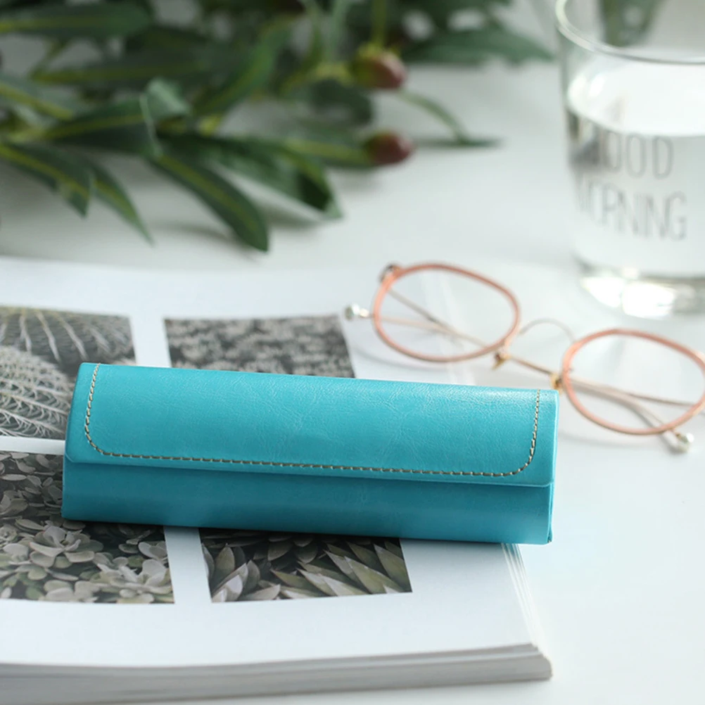 

1pc Eyeglasses Case Durable Small Glasses Box Travel Sunglasses Storage Portable Eyeglass Protector Blue