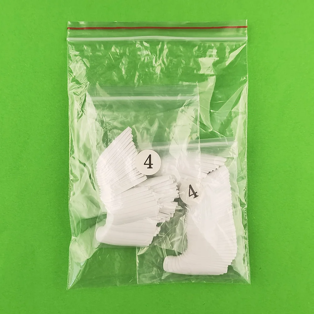 B14 Weiße Farbe, künstliche Nagelspitzen, Einzelgröße, 100 Stück, lange Ballerina-Sarg-Nachfüllung, künstliche Nagelpackung, Größe 0 bis 9, erhältlich