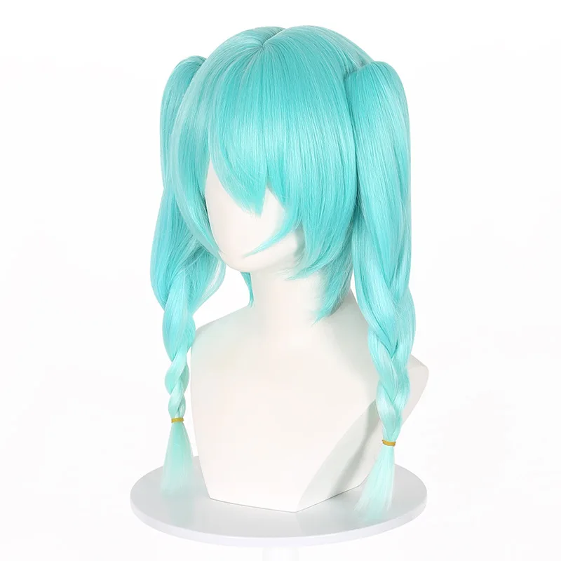 's Cute Bunny Girl Cosplay Wig With Double Ponytails And A Tiger Clip In Solid Color