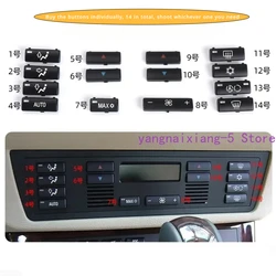 For BMW E39 E53 Car Center Console Climate A/C Control Panel Switch Buttons Cover Caps Key Replacement For BMW 5 Series X5 1PC