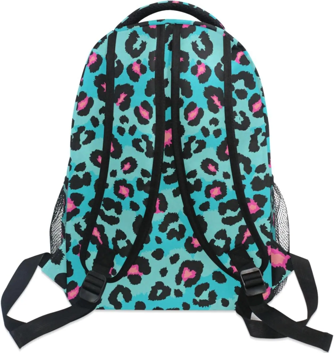 School Start Best Seller! Blue Leopard Print Backpack, Trendy Animal Pattern, Stylish Bag for Bold Style Fans