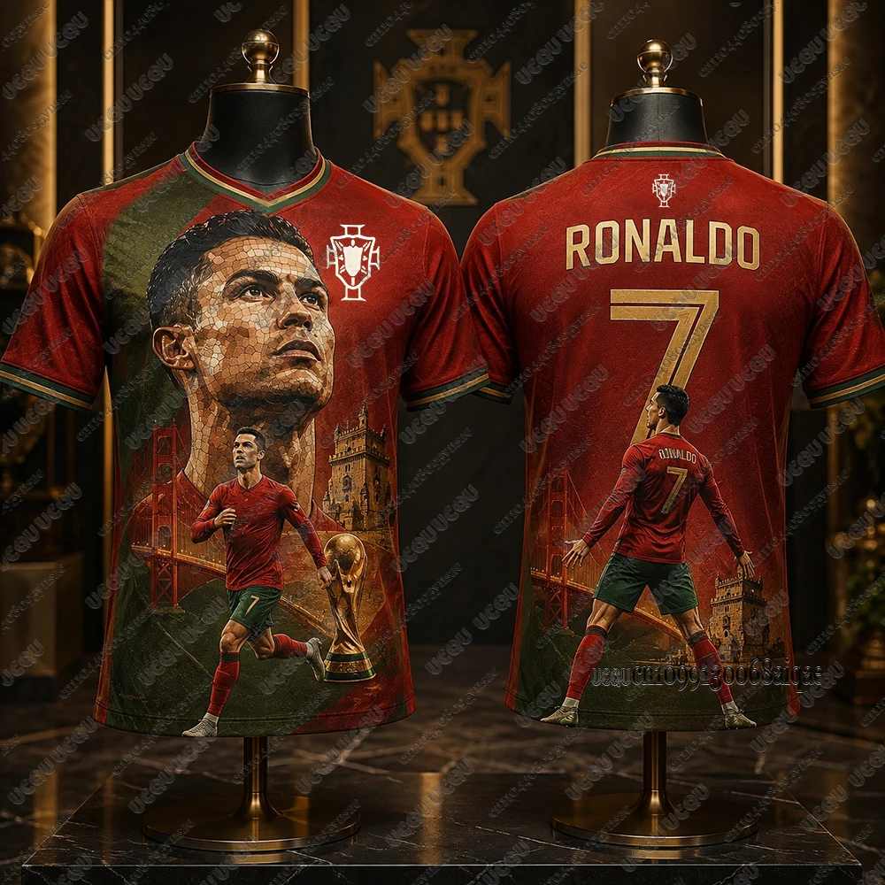 Hot Sale Design Edition Football Jersey For Adult/Kids No.7 Fans Soccer Jerseys Casual Loose Sports T-shirts Parent Child Jersey