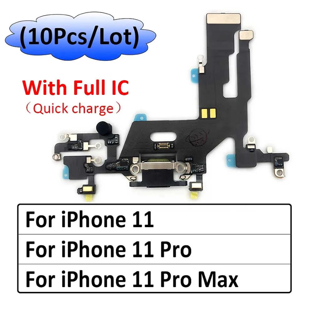 

10Pcs/Lot, New For Iphone 11 Pro Max USB Charge Port Jack Dock Connector Charging Board Flex Cable