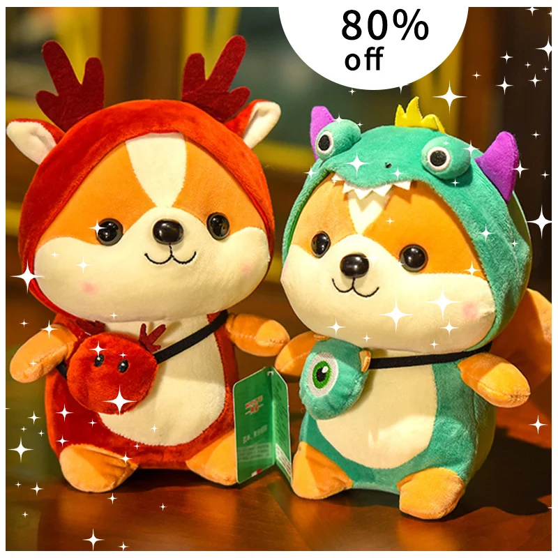 

Cute Shiba Inu Plush Doll Sleeping Dog Toy Soft Stuffed Animal Gift For Girls Birthday Kids Boys Sleeping Doll Collectible Toy