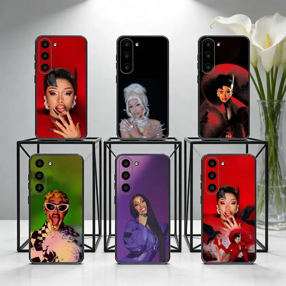 

Чехол для телефона Cardi Singer B-B Rapper для Samsung Galaxy A73, A72, A71, A70, A53, A52, A51 и других моделей, мягкий черный чехол