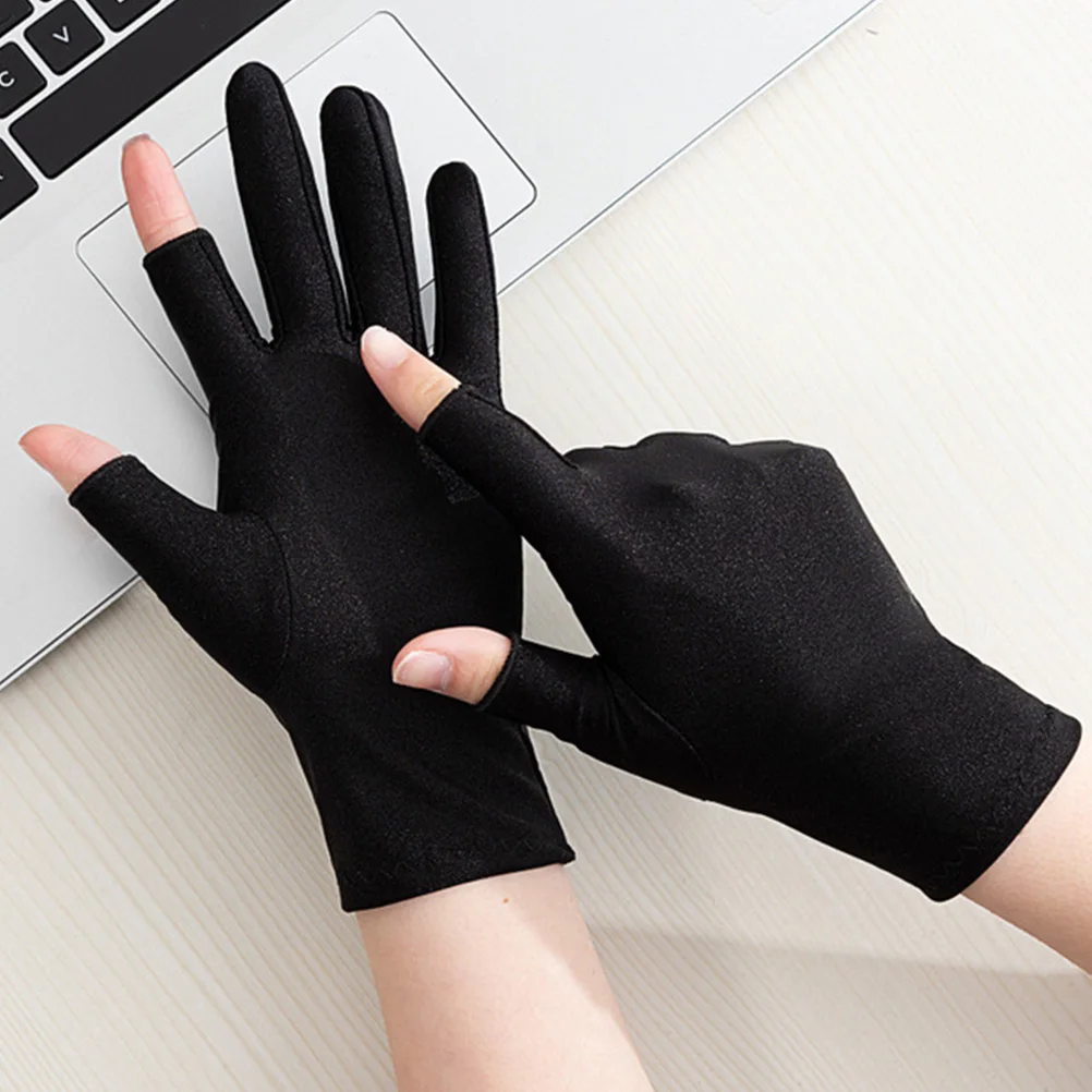 

4Pcs Sun Protection Gloves Ultra Thin Breathable Anti Slip Women Gloves for Cycling Running Hiking Sports Hands Covers