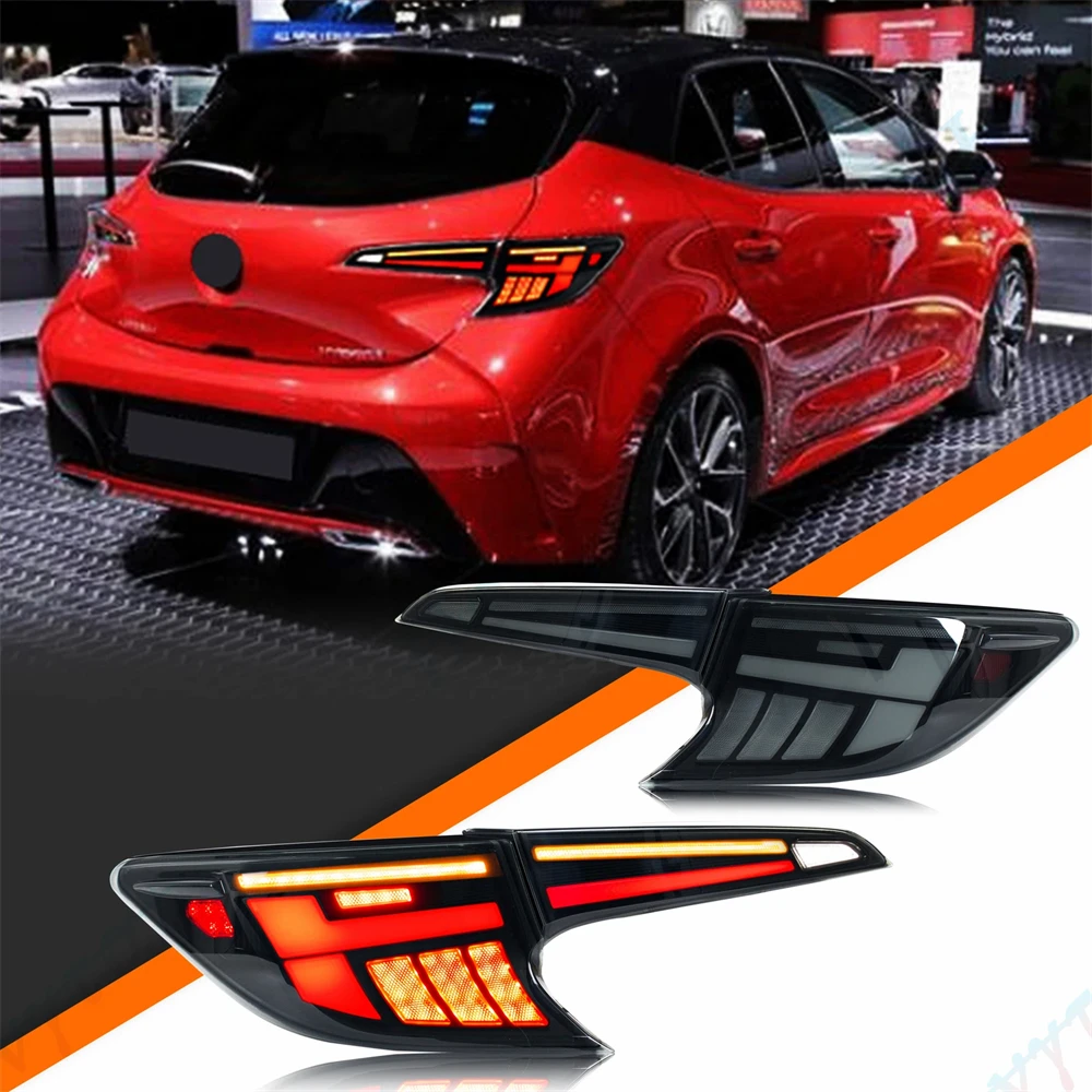 

Пара светодиодных задних фонарей для Toyota GR Corolla Hatchback 2019 2020 2021-2025, задний фонарь, задний фонарь, стоп-туман, указатель поворота, фонарь заднего хода