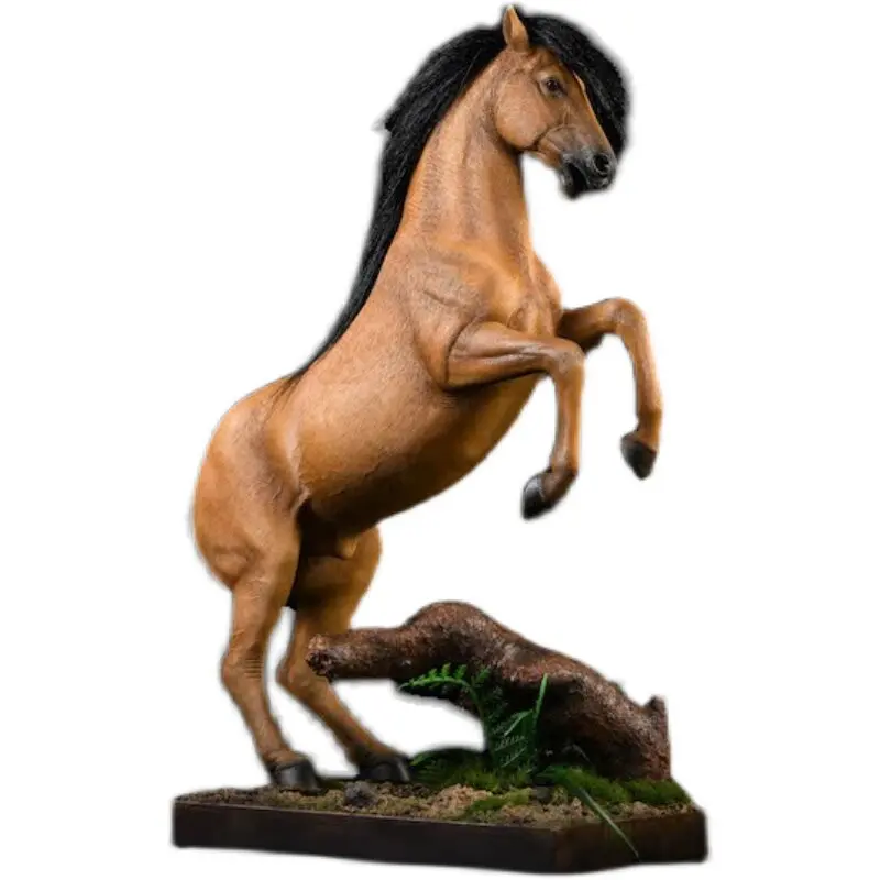

War horse figure simulation horse model with soldier mount horse to success ornament