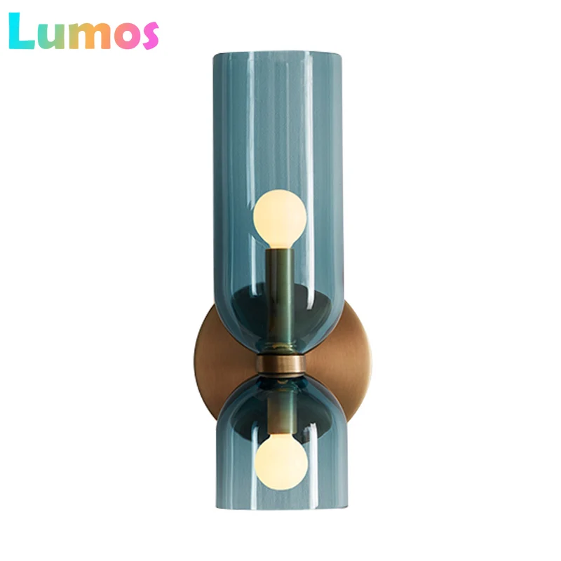 

Скандинавский минималистичный креативный стеклянный настенный светильник для прихожей, фойе, спальни, гостиной, прикроватный светильник для учебы, художественный светильник, роскошный настенный светильник