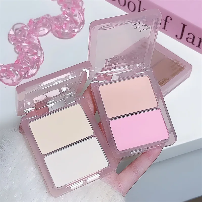 Surligneur de Contour mat Duo 2 nuances poudre sculptante pour le visage définition naturelle éclaircir sous les yeux Palette de fard à joues végétalien