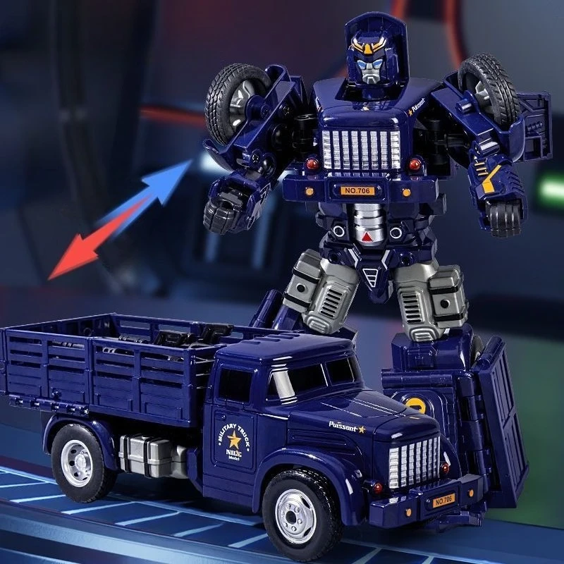 7''/18cm Plastics Model Transformation Robot Military Vehicle Mecha Warrior Action Figure Collection Model Toys Boxed Boy Gifts