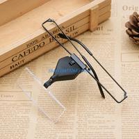 Y6GD 1.5X 2.5X 3.5X Glasses Flexible Clip Flip-up Lightweight Eyewear Magnifier Multiple Replaceable Acrylic Magnifying Glass