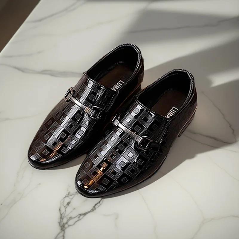 Zapatos para niños, zapatos de vestir formales para niñas, puntiagudos, estilo británico, desfile de moda, negro, otoño 2021, zapatos individuales