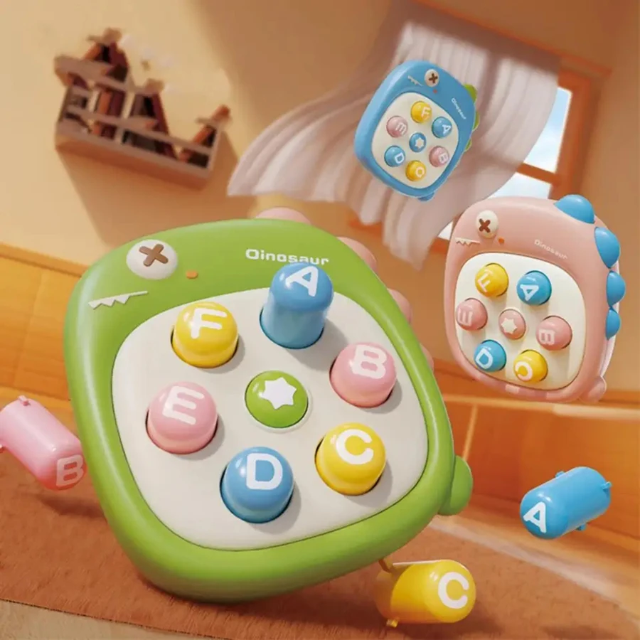 

Cartoon Montessori Baby Knock Toy Portable Toddler Stress Relief Educational Birthday Gift Animal Theme 12 24 Months Old Toddler