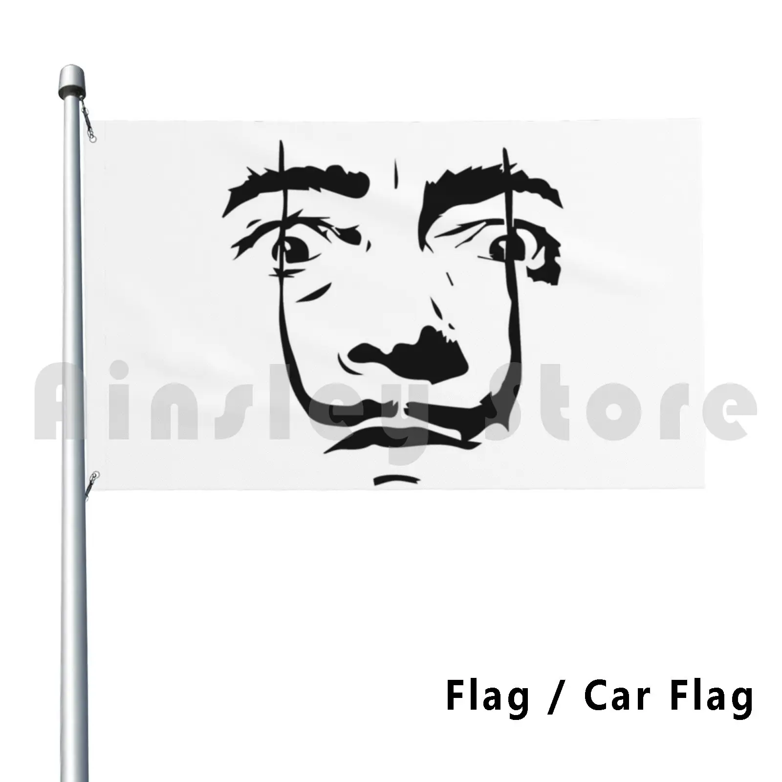 Salvador Dali Graffiti Flag Car Flag Funny Salvador Dali Graffiti Banksy Brush Surreal Abstract Drug I