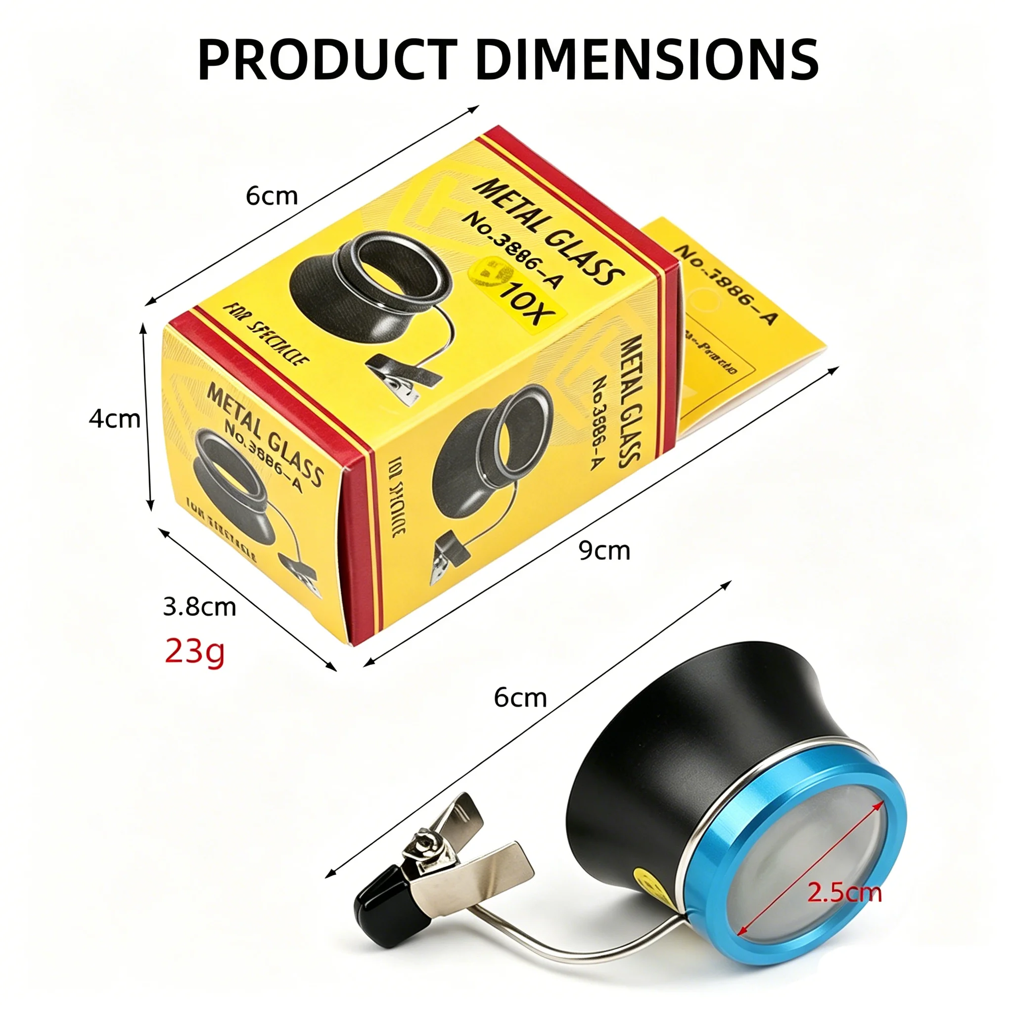 5X 10X 20X Lupenbrille mit Clip-On-Brillenlupen, tragbares Okular für Uhrmacher-Reparaturwerkzeuge – Detail 8