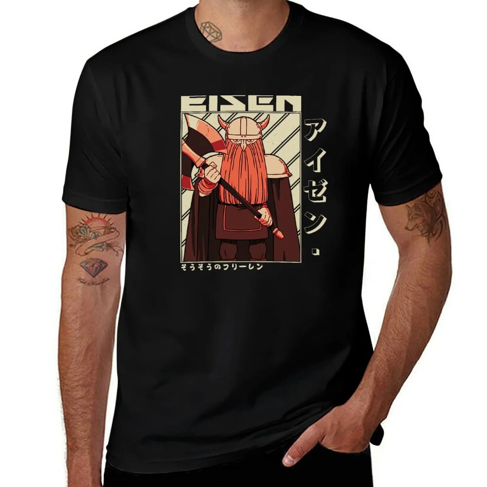 Eisen アイゼン Sousou no Frieren T-Shirt Gym Exercise Short Sleeve T-Shirt