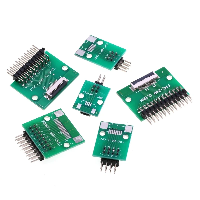 Adaptador de Placa para FPC/FFC con Soldadura, Espaciado de 0.5mm/1.0mm, Convertidor a 2.54 para Cable Flexible 5