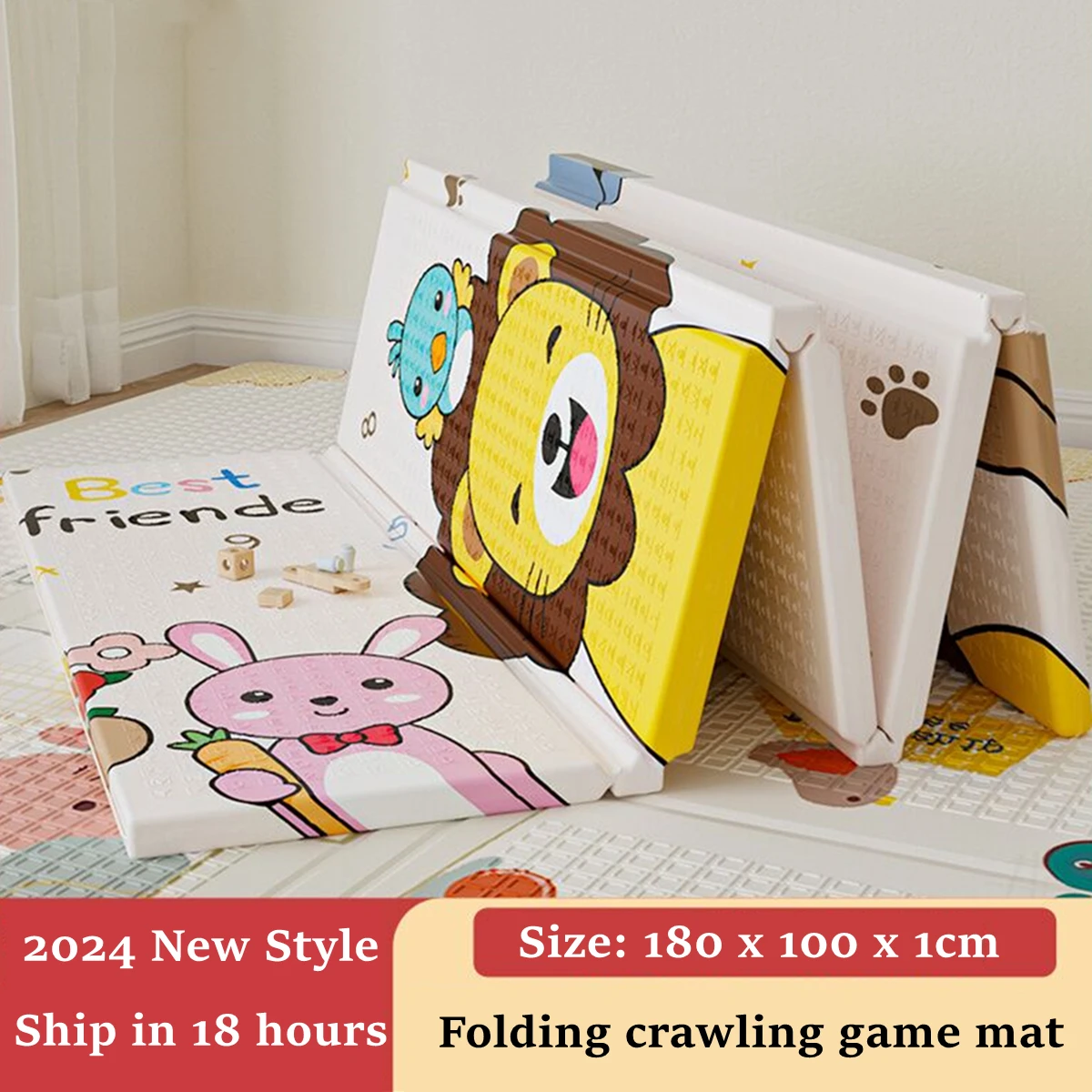 

Non-Toxic Foldable Baby Play Mat Educational Children's Carpet in The Nursery Climbing Pad Kids Rug Activitys Games Toys 180*100