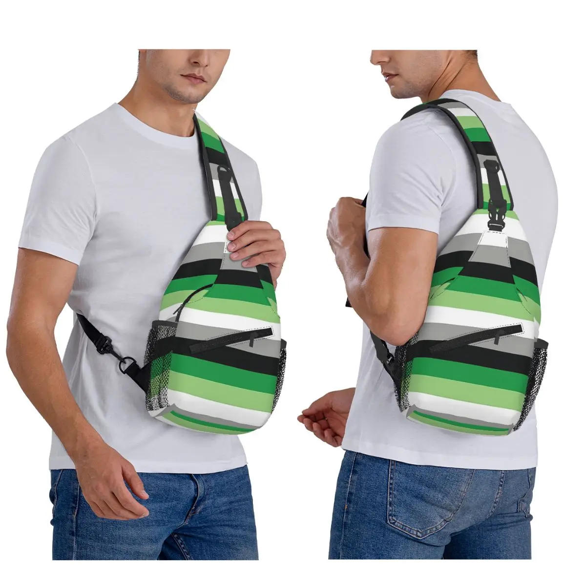 

Аромантическая нагрудная сумка с флагом гордости, мужской рюкзак через плечо, нагрудная сумка, дорожный походный рюкзак, сумка на плечо