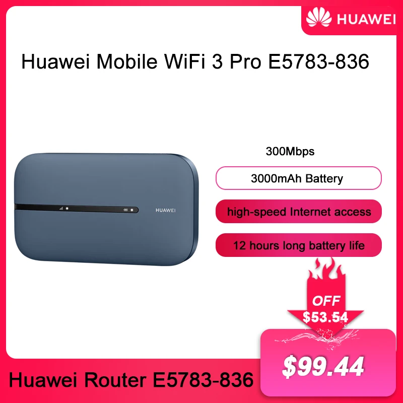 

Unlock Huawei Mobile WiFi 3 Pro Router E5783-836 pocket wifi router 4G LTE Cat7 mobile hotspot wireless modem router 4g sim card