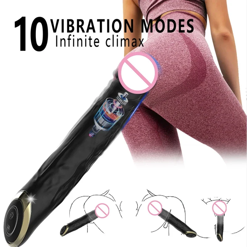 10 Modes Vibrator Realistic Dildo Anal Plug for Women G-spot Massager Strong Motor Clitoral Stimulator Sex Toys for Adult Couple