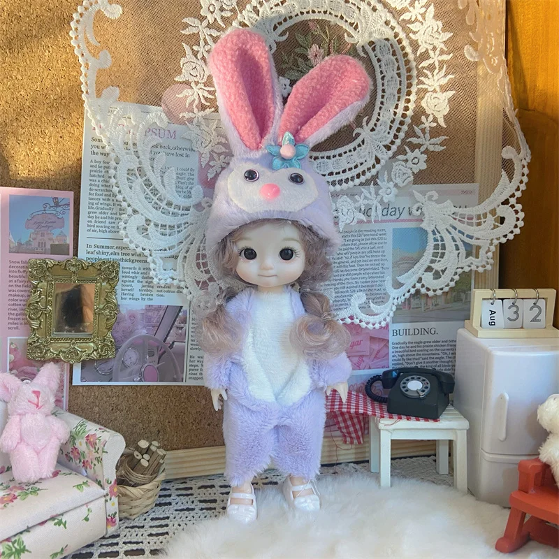 16cm Dolls for Girls Children\'s Toys 1/8 BJD Mini Dolls Kawaii with Clothes Birthday Xmas Gifts Princess Dress Up Toy