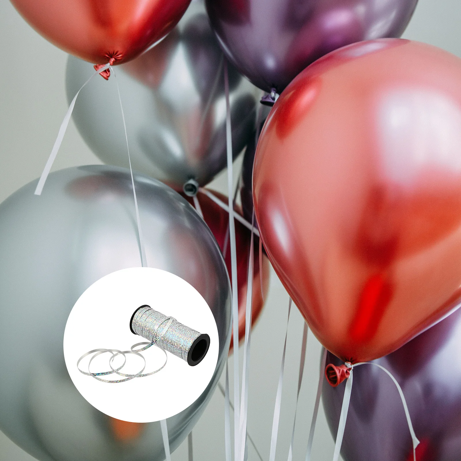 

2pcs 2 Rolls Balloon Ribbons Decorative Diy Ribbon For Gift Wrapping Party Wedding Decoration Packing Craft Accessories