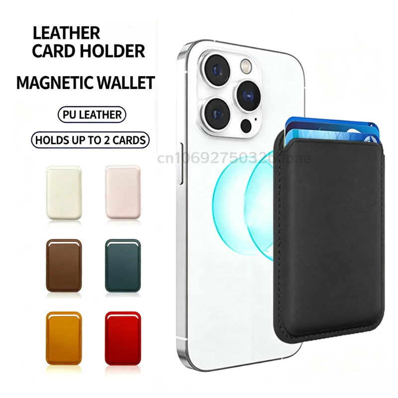 Portafoglio Magnetico Portatile Popsockets Magsafe, Porta Carte per Telefono, Tasca in Pelle Magnetica Compatibile con iPhone, Porta Carte di Credito