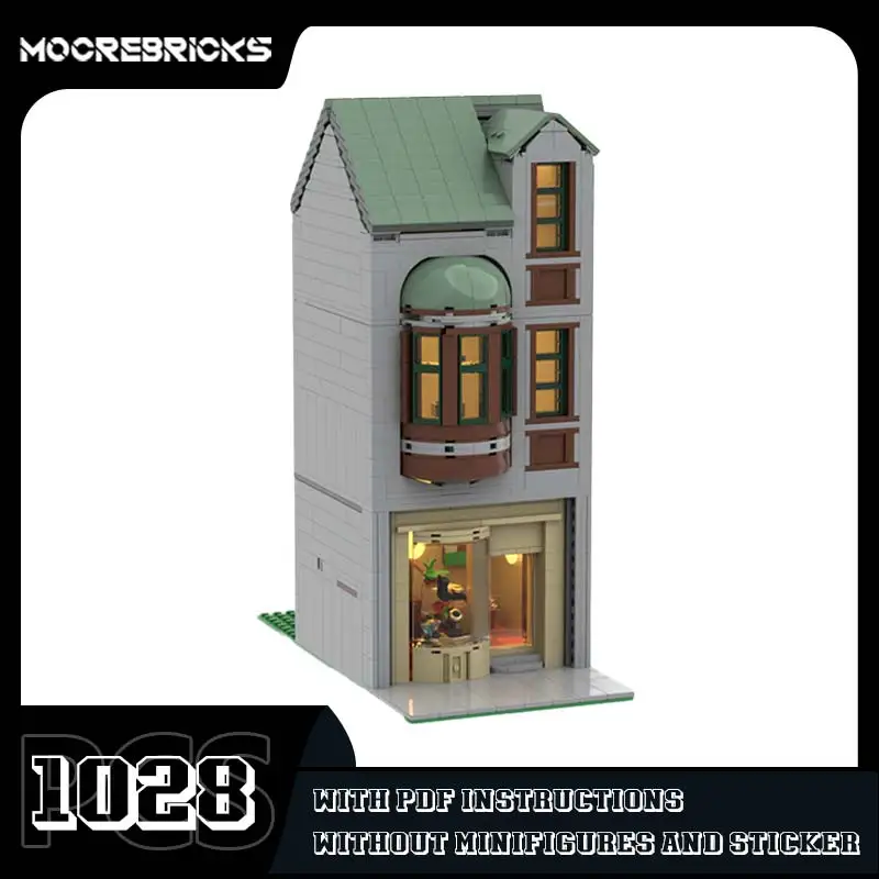 

Street View Landmark Architecture Jewellery Store MOC Building Blocks Modular Assemble Bricks Model Toys Children's Xmas Gifts