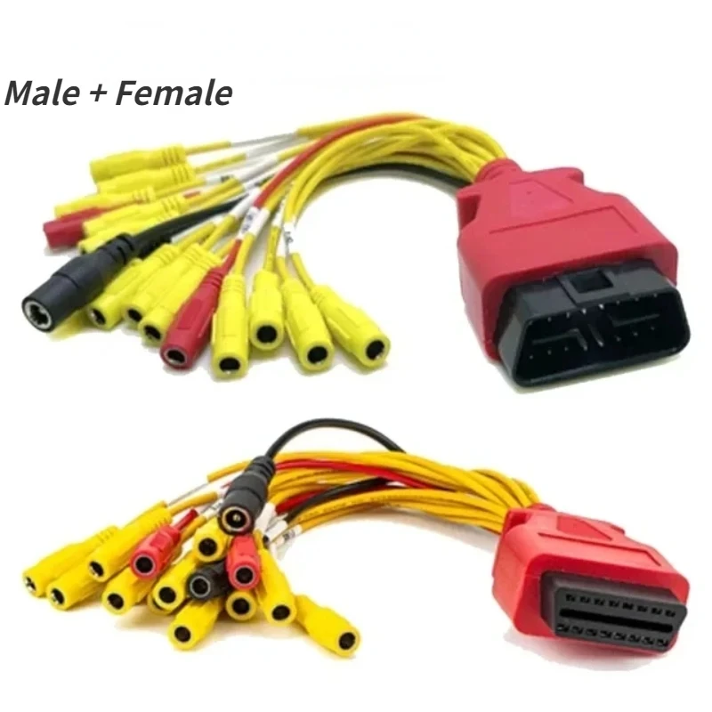 Best OBD Universal Jumper Connector Plug 16 Pin for Fcar Automobile Tester Fault Diagnosis Tools Brush Write ECU Jumper Cable