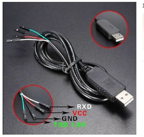 1.8V USB To TTL Cable USB Transfer Serial Line 1.8V Brush Line Download Line
