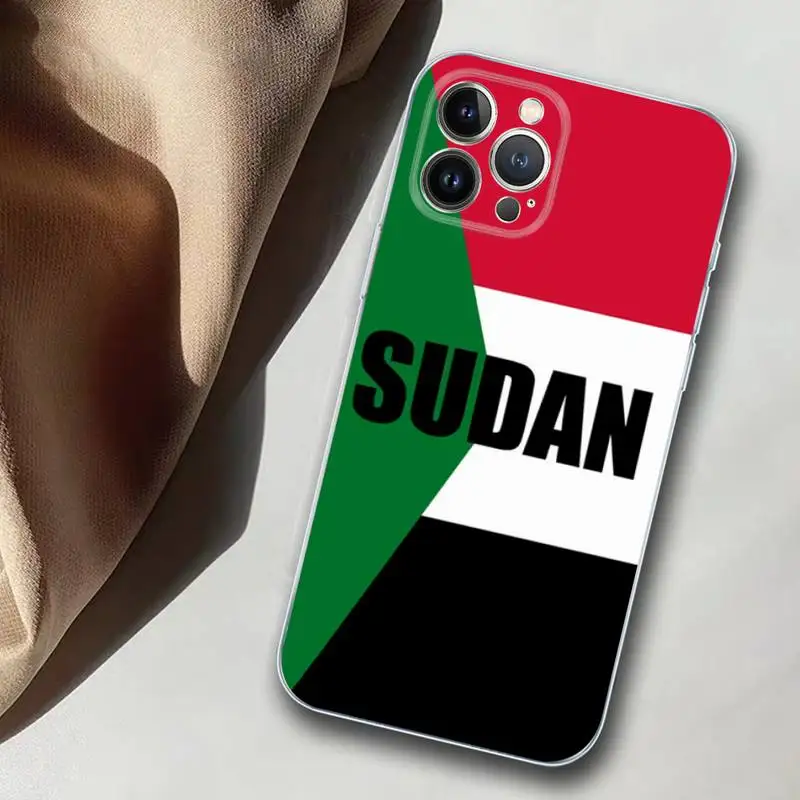 TOPLBPCS Sudan Flag Coat of Arms Phone Case for iPhone 11 12 13 Mini Pro Max 8 7 6 6S Plus X 5 SE 2020 XR XS Case shell