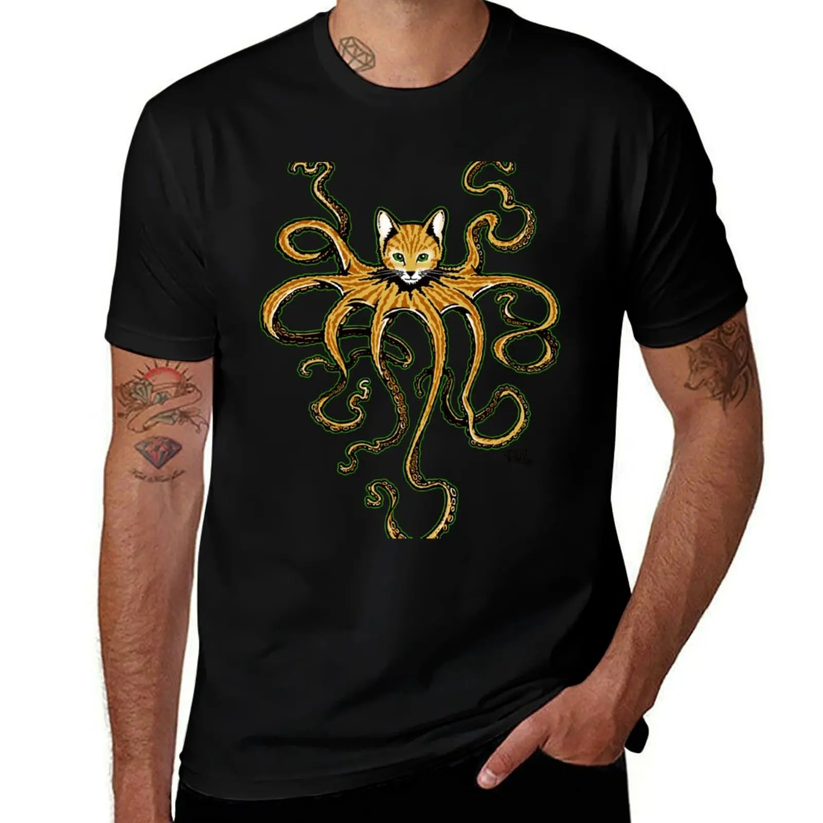 

OctoKitty / Cathulhu T-Shirt man t shirts graphic t shirts for man cotton