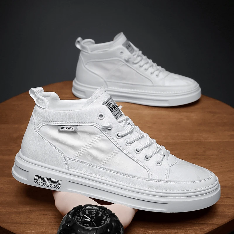 

Men's Casual Skateboarding Shoes High Top Sneakers Sport Tenis Shoes Breathable Walking Shoes Street Shoes Zapatillas De Hombre