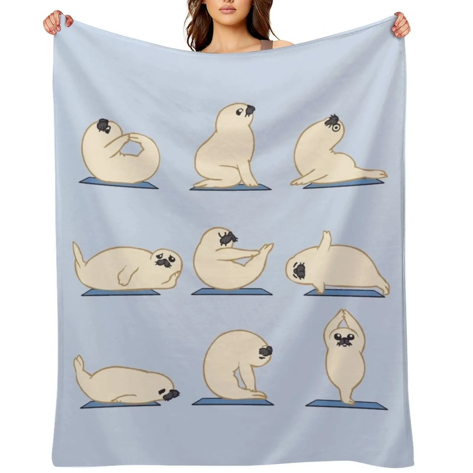 

Baby Seal Yoga Throw Blanket Soft blankets ands christmas gifts Sofas Blankets