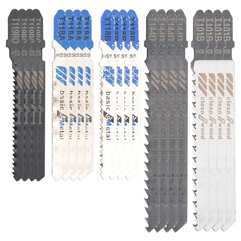 

20 PCS Jigsaw Blades Set For Cutting Wood And Metal