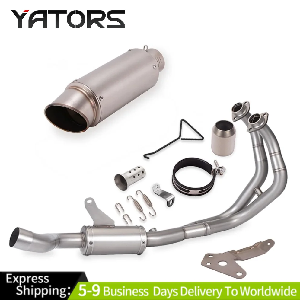 

For Yamaha MT-07 YZF-R7 2014-2025 Bolt-on Full Exhaust Header Link Pipe Muffler Exhaust Systems Exhausts Pipes