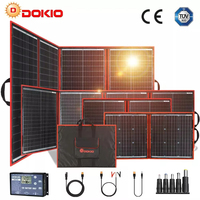 Dokio Flexible Foldable Solar Panel High Efficience Travel & Phone & Boat Portable 12V 80w 100w 150w 200w 300w Solar Panel Kit