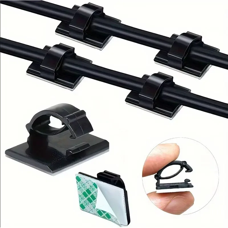 10/20/40pcs Organizer Clips Cord Holder Desktop Workstation Wire Manager USB Charging Data Line Bobbin Winder Cable Management