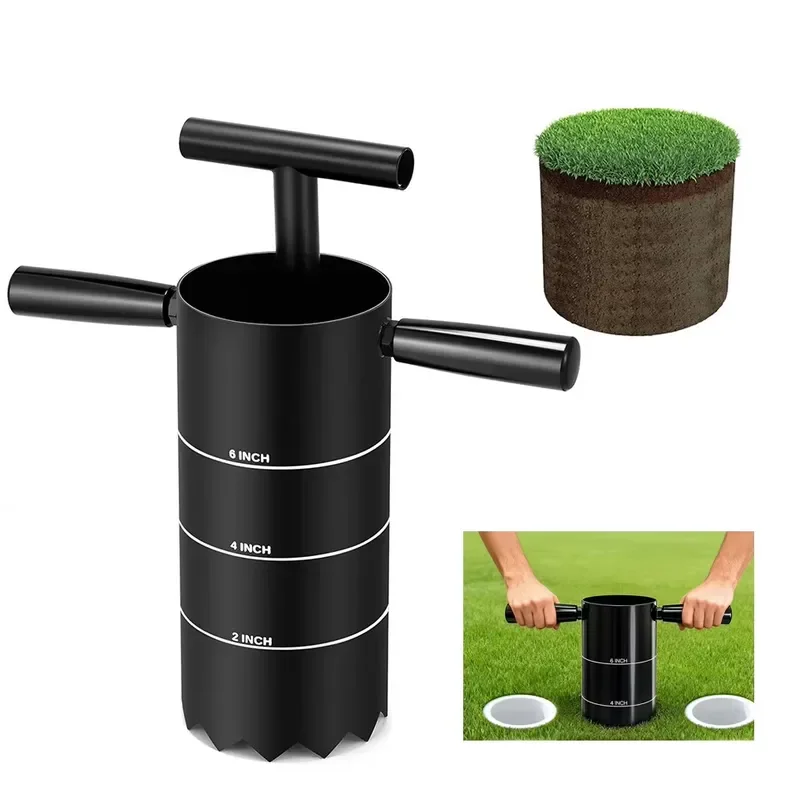 Heavy Duty Steel Golf Hole Cutter Manual Lever Digger Tool for Turf Grass Easy Operation Durable Garden Equipment for Course
