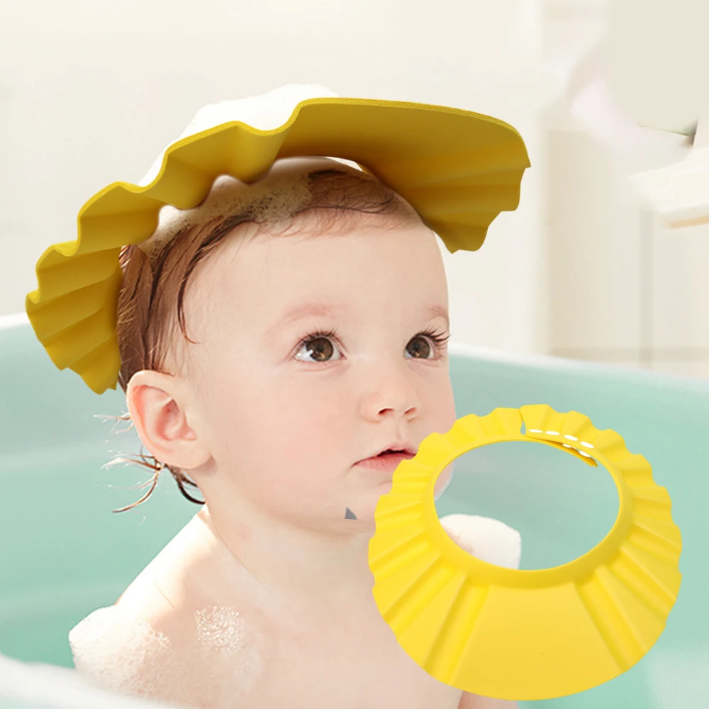 Adjustable Shower Cap Baby Children Shampoo Cap Children Shampoo Shower Helmet Shower Ear Protection Accessories